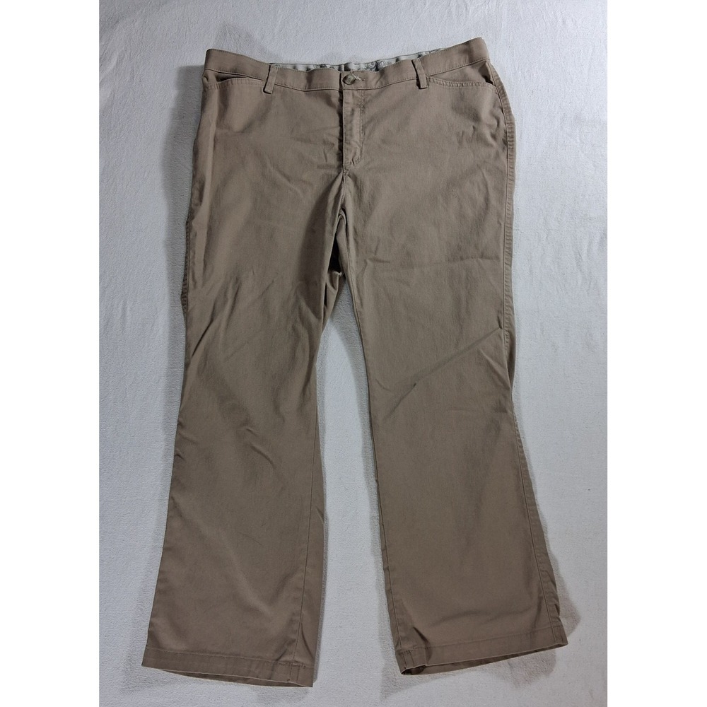 Riders by Lee Straight Leg Pants Womens 18P Khaki Beige Stretch Casual
